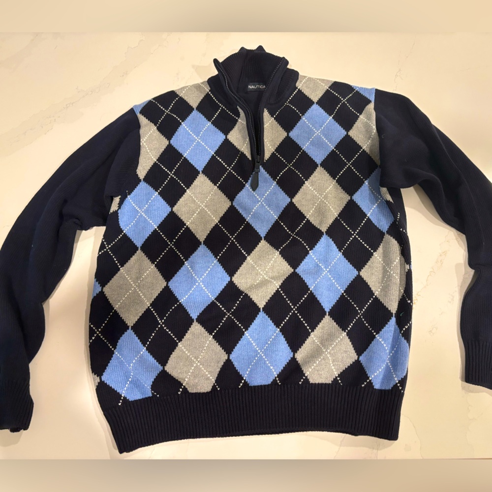 Argyle Half Zip Sweater by Nautica